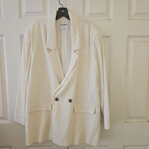 Old Navy Women's Linen Off White Blazer XXL/2X Fully lined.